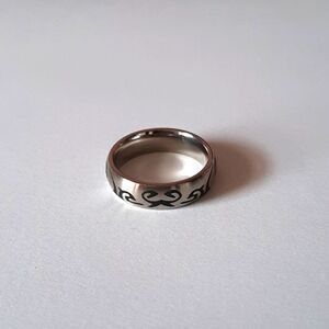 Stainless Steel Tatoo Ring Size 8